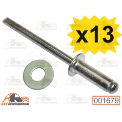13 Rivets aluminium spécial...
