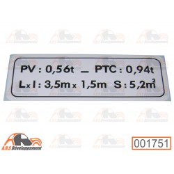 Autocollant "plaque de...