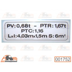 Autocollant "plaque de...