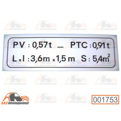 Autocollant "plaque de...