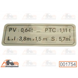 Autocollant "plaque de...