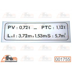 Autocollant "plaque de...