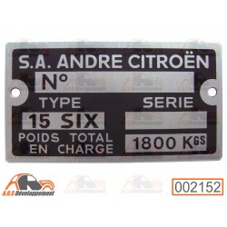 Plaque d'identification...