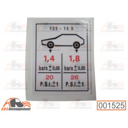 Autocollant pression pneu...